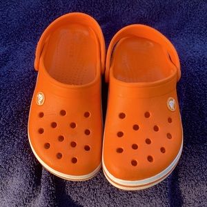 Tangerine Classic Crocs toddler 11